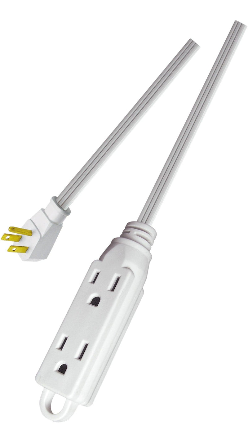 16/3 All-Purpose Extension Cord, Light-Duty, 3 Grounded Outlets, White L5889