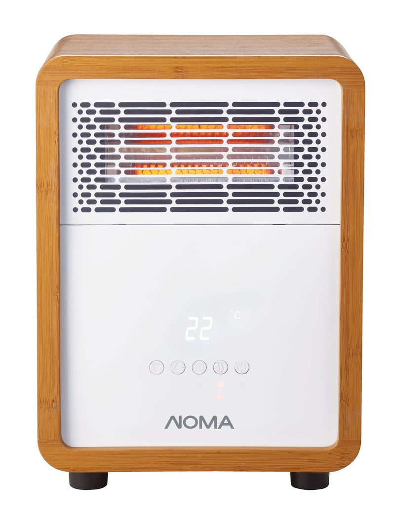 3-Setting Cabinet Heater with Child Lock, Quartz and Radiant Heating, Wood Grain Finish V389