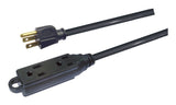 32-ft 10-in 16/3 Light Duty Extension Cord with 3 Grounded Outlets. Audio / Visual, Black