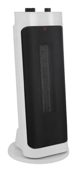 Oscillating Tower Ceramic Space Heater withThermostat, 1500W, White, 18-in