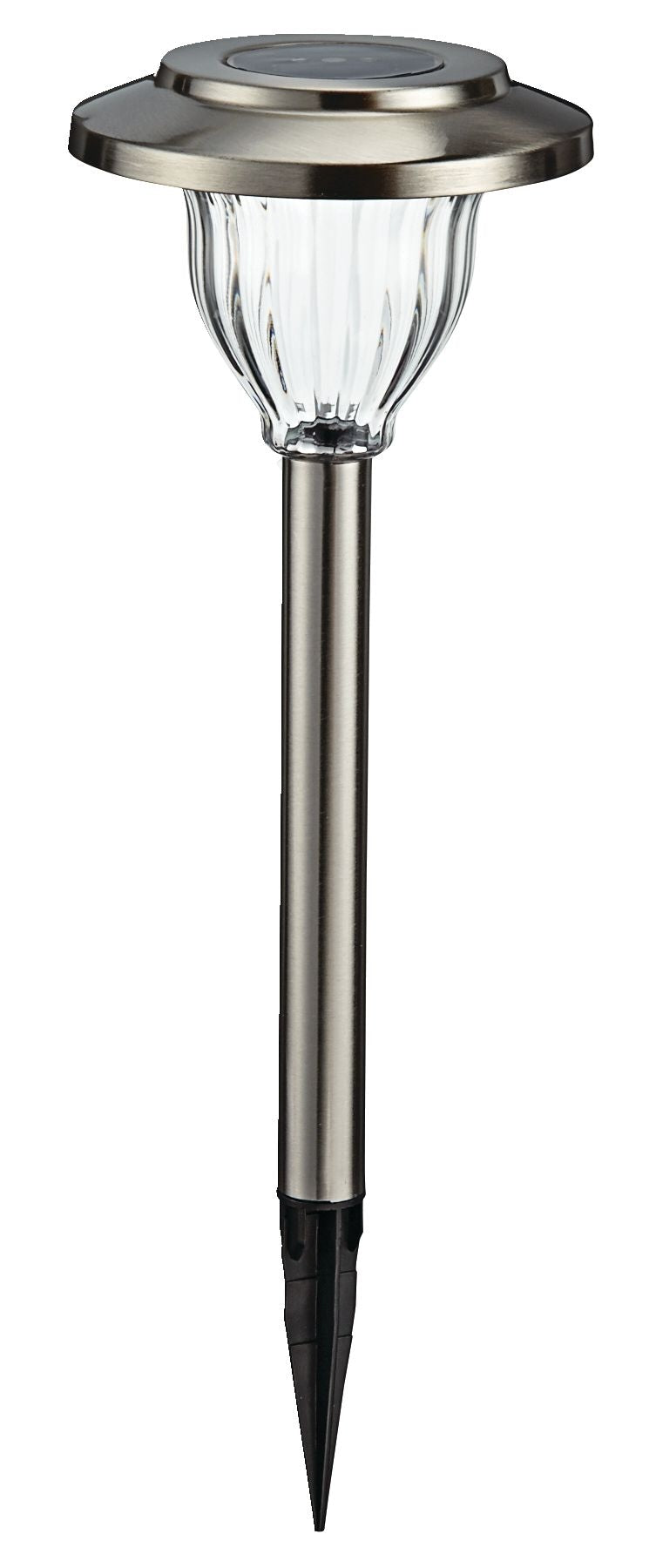 Outdoor Pure White LED Solar Stainless Steel Garden & Pathway Stake Lights, 10-Pk I8634
