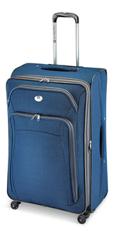 Outbound Coast Expandable Softside Spinner Wheel Travel 28-in Suitcase, Wet Pocket, Blue