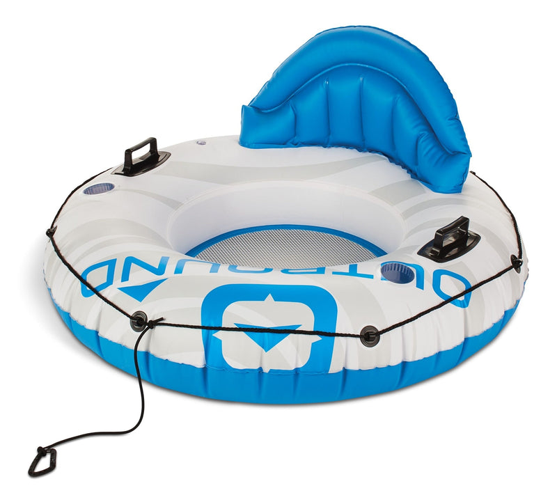 Inflatable Connectable River Tube, 1-Person, White/Blue, 51-in T464