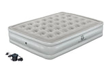 Outbound Queen Flocked Double-High Inflatable Air Mattress/Airbed with 110V Pump & Carry Bag
