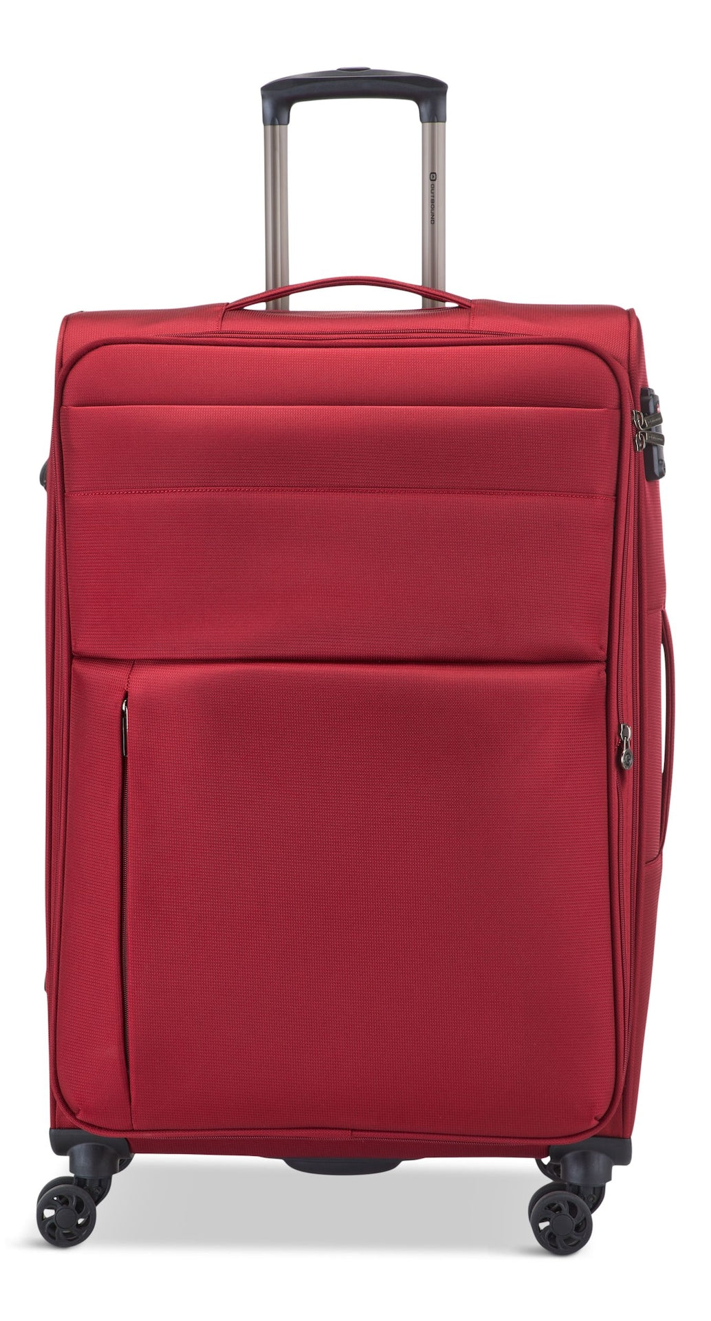 Outbound Softside Large Luggage, Wheeled, Red