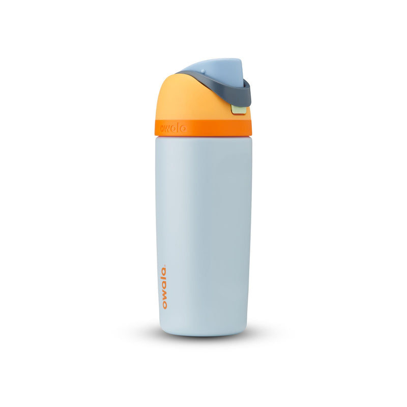 Kids’ Stainless Steel Insulated Portable Reusable Water Bottle, with Built-in Straw, Various Colours, 16-oz R8045