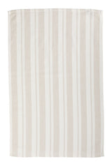 All-Purpose Striped Cotton Kitchen Towels, Beige, 2-pk