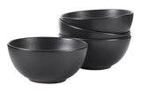 Dorset All-Purpose Stoneware Bowl, Oven Safe, 4-pk, Black Reactive