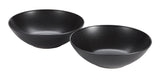 Dorset Large Coupe Stoneware Bowl Set, Oven Safe, 2-pk, Black Reactive