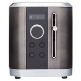 Even Heat Wide Slots Toaster with 9 Settings, Black Stainless Steel, 2-Slices