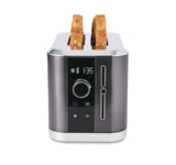 Even Heat Wide Slots Toaster with 9 Settings, Black Stainless Steel, 2-Slices