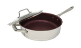 Professional Non-Stick Clad Jumbo Cooker, Burgundy, 5-L