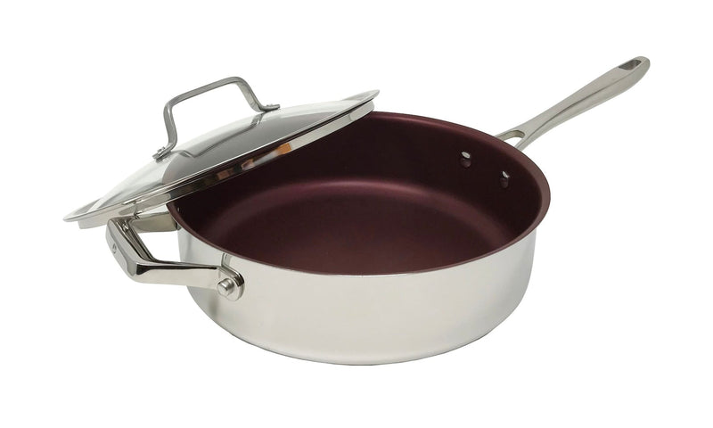 Professional Non-Stick Clad Jumbo Cooker, Burgundy, 5-L R777