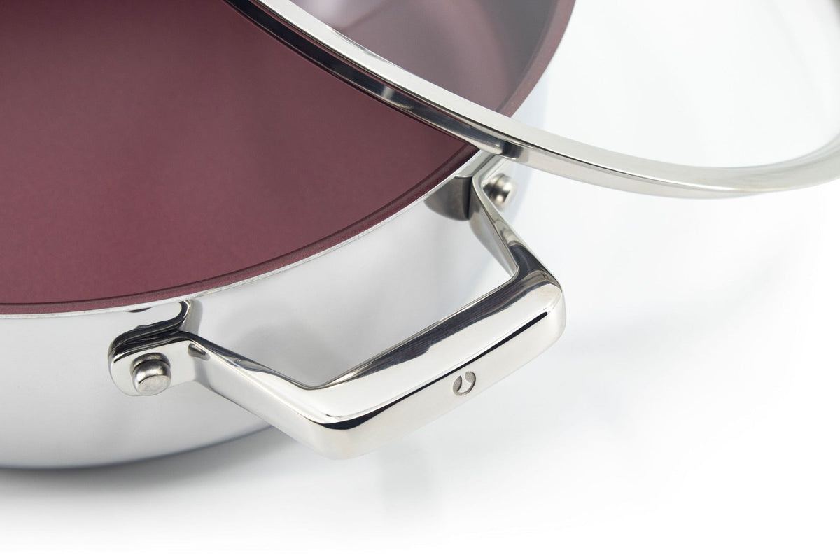 Professional Non-Stick Clad Jumbo Cooker, Burgundy, 5-L