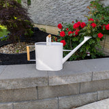 Nordic Habitat Wood Finish Watering Can, White, 2-Gal
