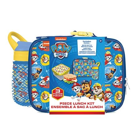 Kids' Insulated Soft Lunch Bag Set with Food Container, Blue, 3-pc Y7042