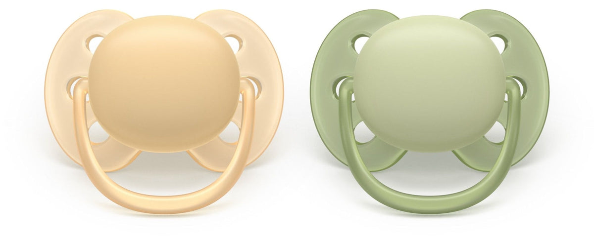 Ultra Soft Beige Pacifier for 6-18M, 2-pk