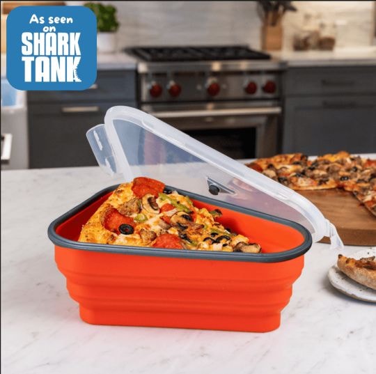 Reusable Pizza Storage Container with 5 Microwavable Serving Trays O2801