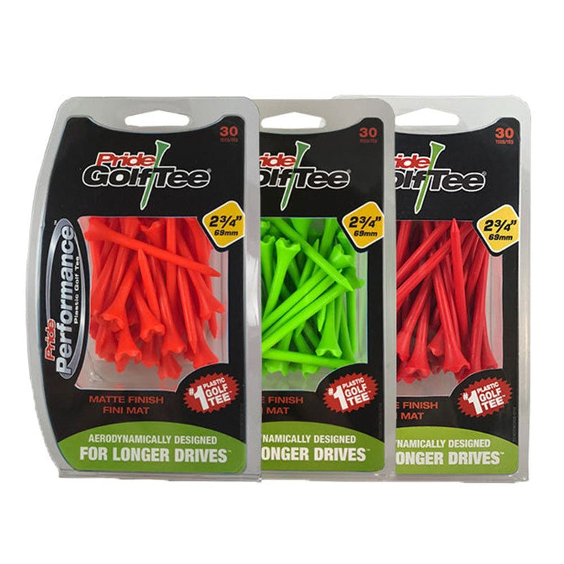 Pride Performance Plastic Golf Tee, 3-1/4-in, 30-pk, Citrus Matte Assorted Colours I1407