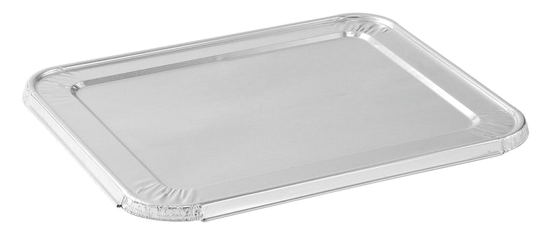 Rectangle Aluminum Foil Steam Half Lid, Silver, 13-in, for Baking/Cooking/Steaming M3811