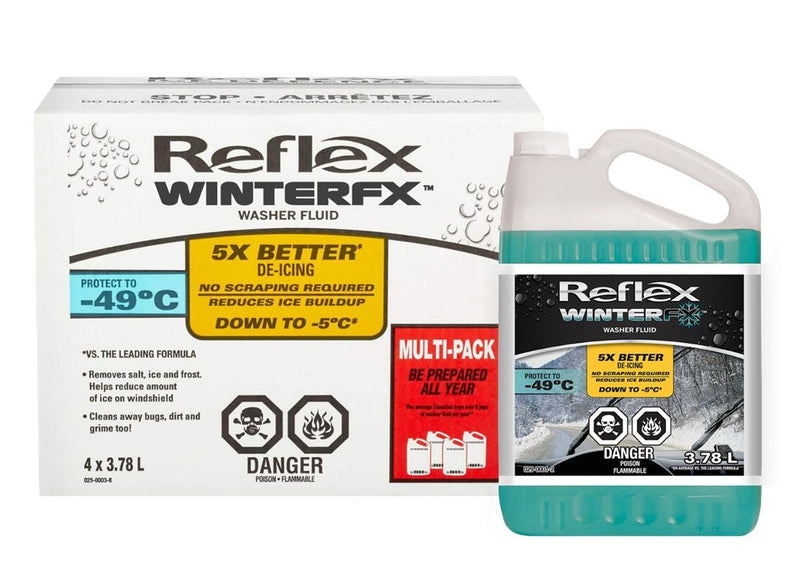 WinterFx Windshield Winter Washer Fluid, -49°C, 3.78L, 4-pk F3495