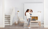2-in-1 Super Wide Adjustable Baby Safety Gate & Play Yard, White