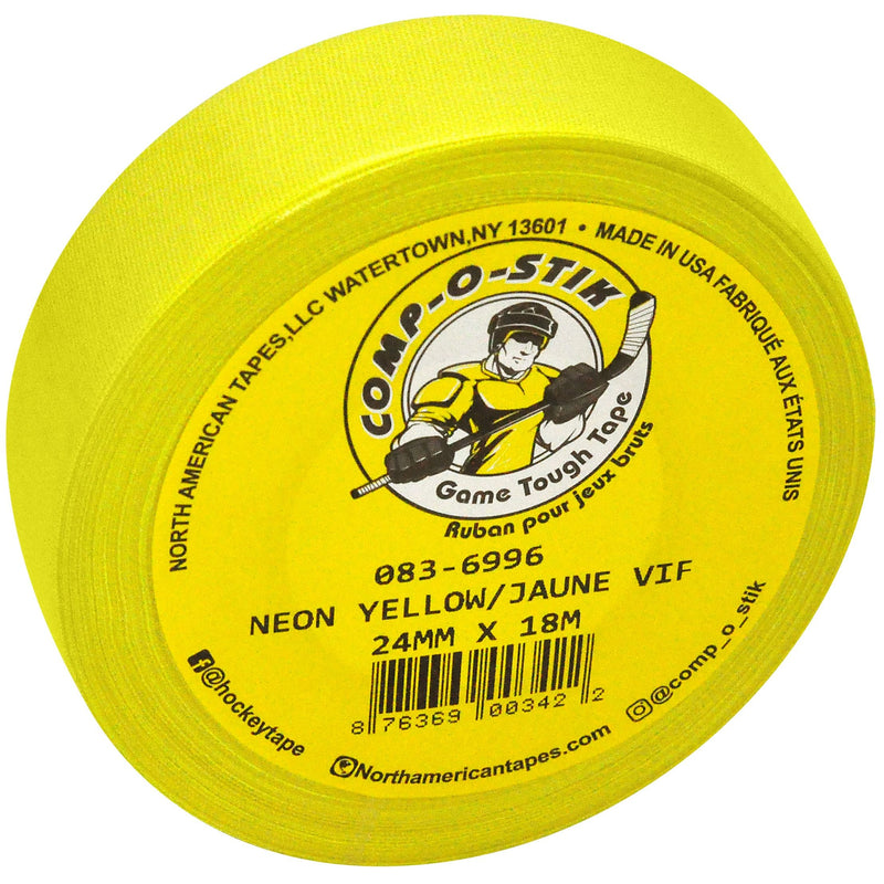 or Hockey Tape, Bright Yellow, 24-mm x 18-m O9237
