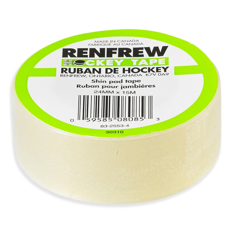 Shin Pad Hockey Tape, Clear, 24-mm x 15-m I6013