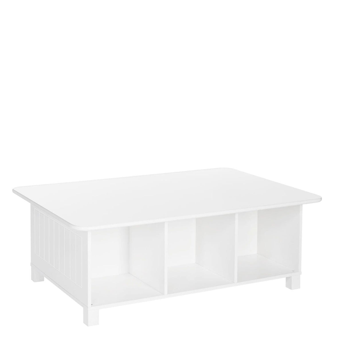 Home Kids' Desk, Activity & Play Table with 6 Storage Cubbies, For Bedroom/Playroom, White