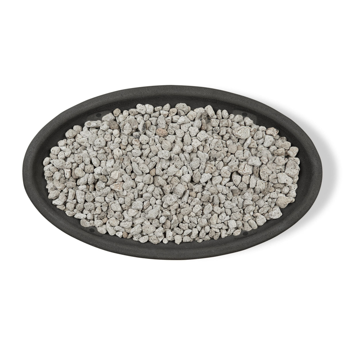 Riverside Oval Concrete Propane Fire Pit in Shale, 48-in