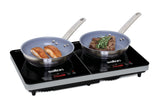 Double Induction Cooktop, LED Display & Touch control with 10 Power Settings