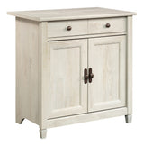 Edge Water 2-Door Storage Cabinet With Adjustable Shelf, Chalked Chestnut Finish