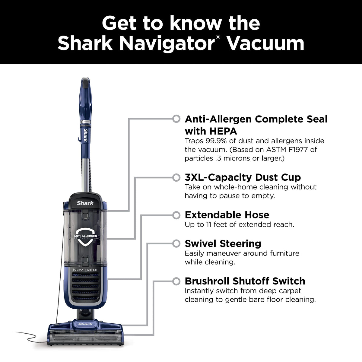 Shark Navigator Swivel Pro Complete Corded Upright Vacuum Cleaner