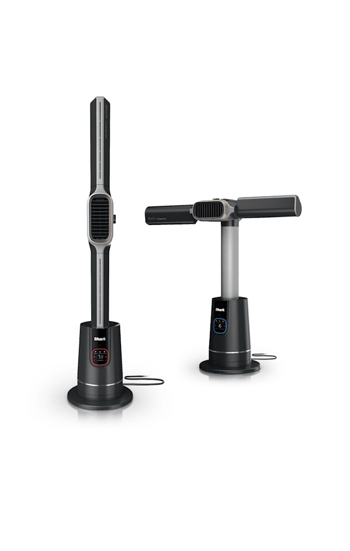 Shark TurboBlade Cool + Heat Oscillating Tower, 2-in-1 Bladeless Fan & Heater, with Remote Control, Black