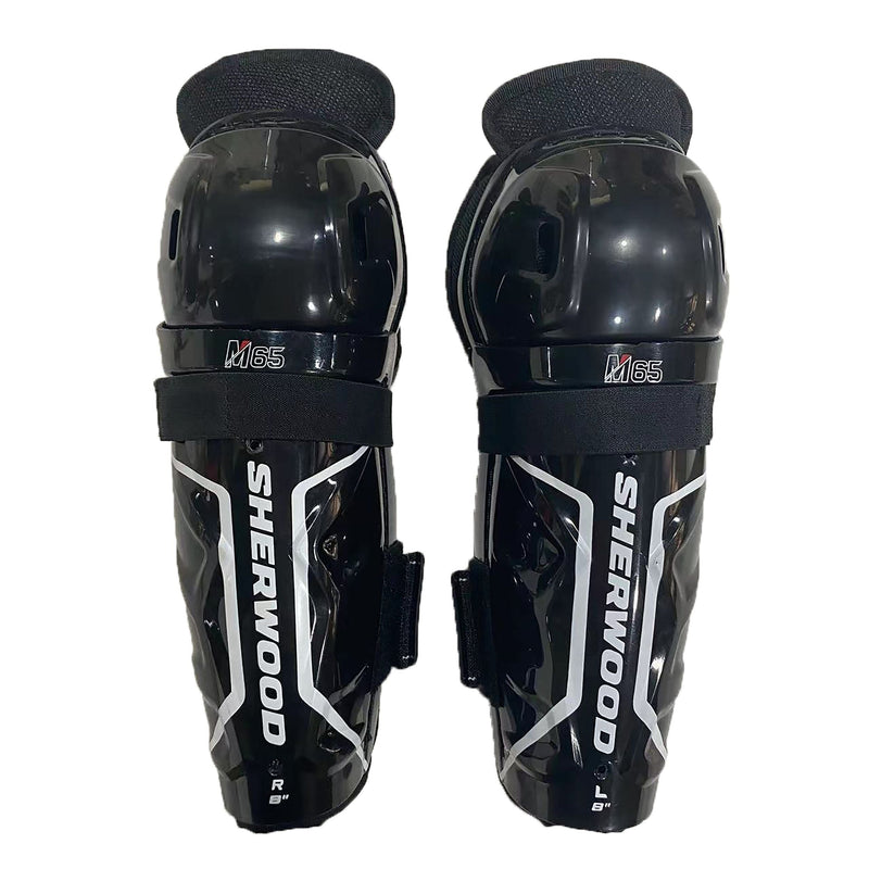Rekker M65 Hockey Shin Guards, Youth, Black, Assorted Sizes X4473