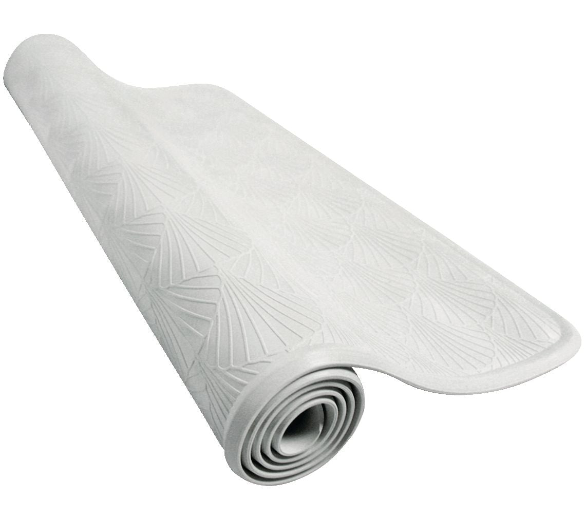 Anti-Slip Rubber Bath Tub Mat, White, 16-in x 27-in