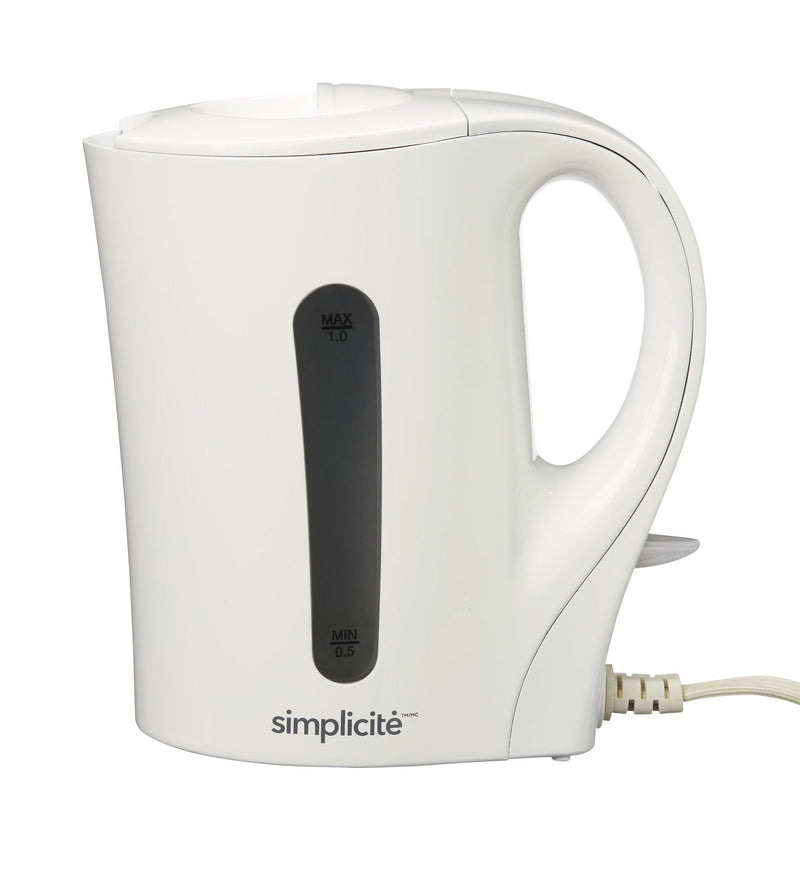 Corded Electric Kettle with Auto Shut Off, White, 1-L M8181