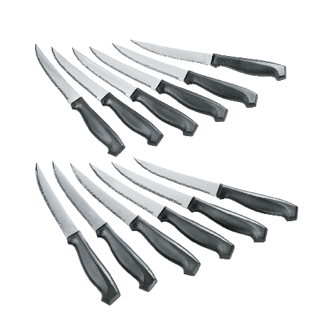 Stainless Steel Laser Steak Knife Set, Dishwasher Safe, 12-pc A182