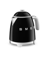 50's 1400W Retro Style Electric Mini Countertop Kettle with Cordless Base, Black, 0.8-L