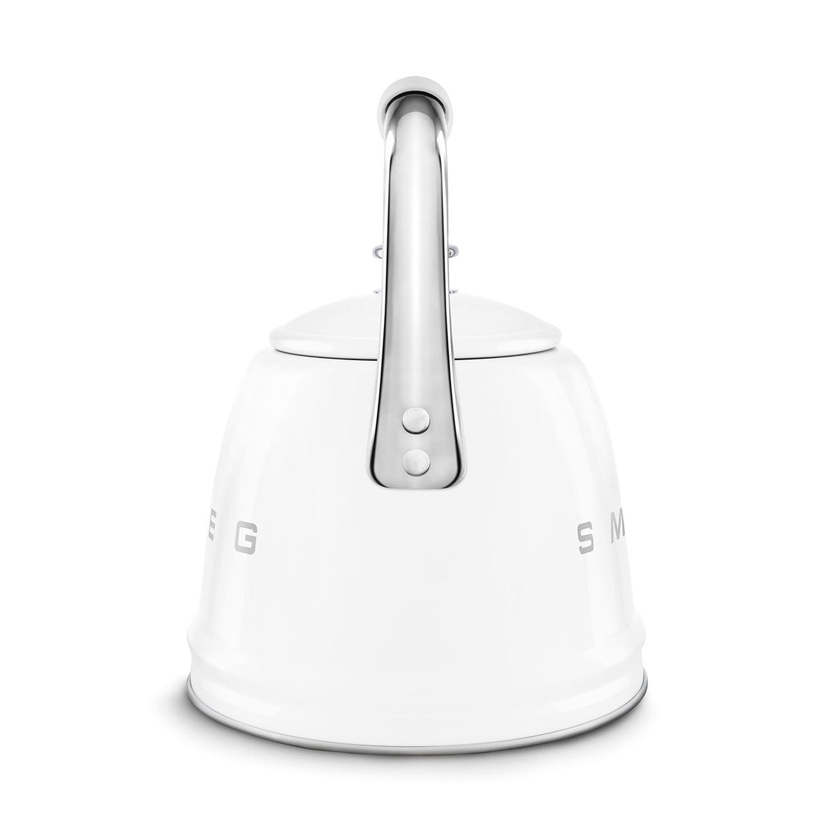 Traditional Stove Top Whistling Kettle, White, 2.3-L