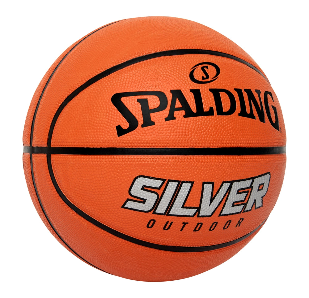 Silver Outdoor Rubber Basketball, Official Size 7 (29.5-in), Orange