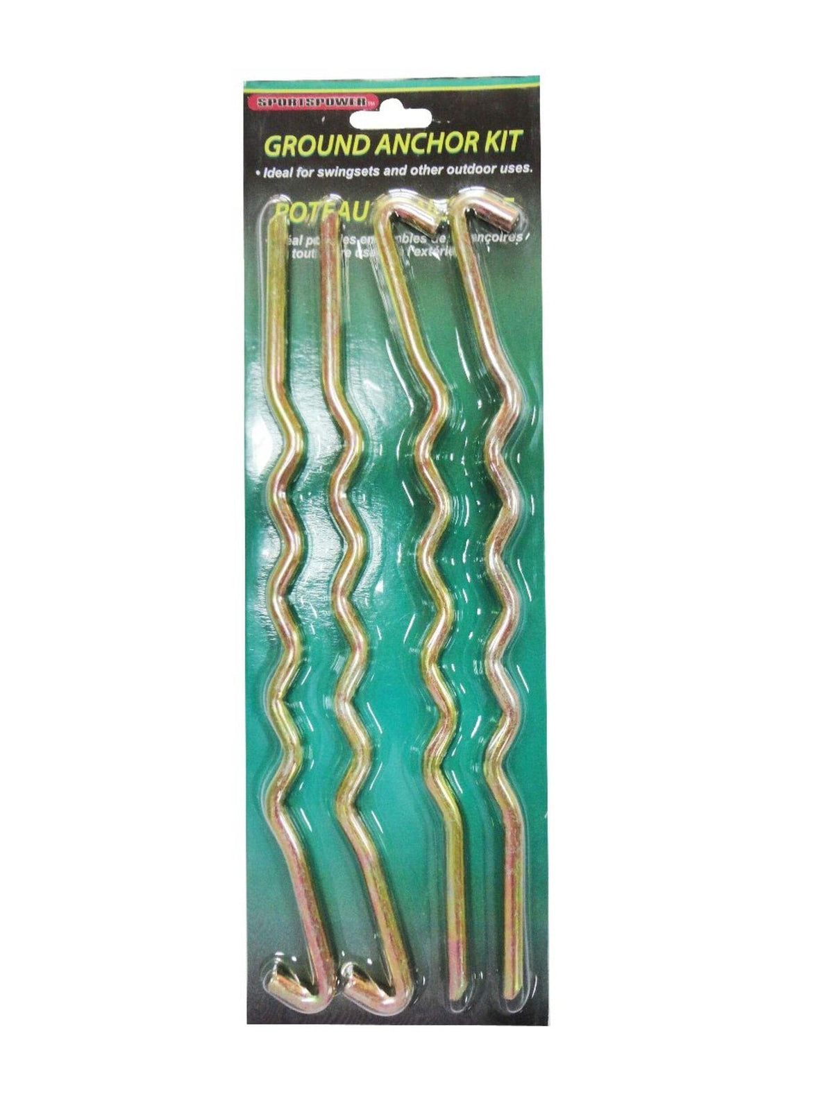 Outdoor Heavy Duty Steel Swing Set Anchors, 4-pk