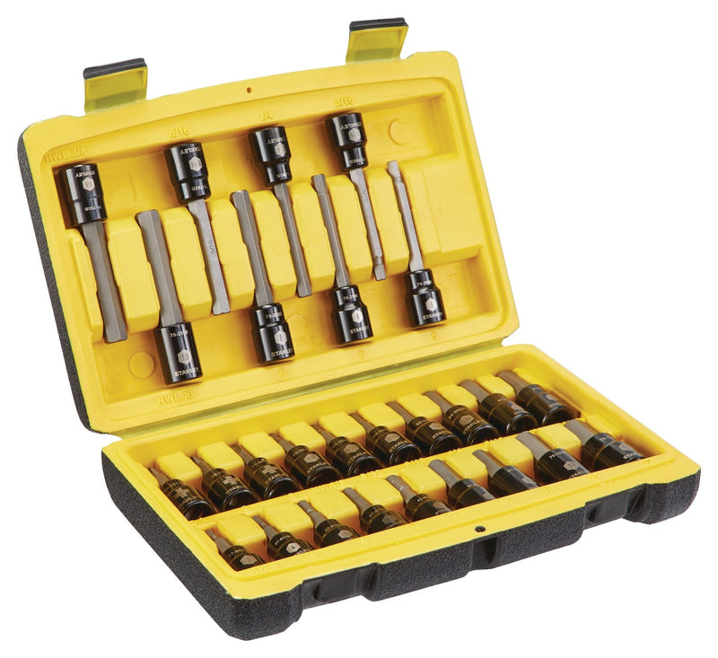 Professional Grade Black Chrome Hex Bit Socket Set, 27-pc, SAE/Metric A483