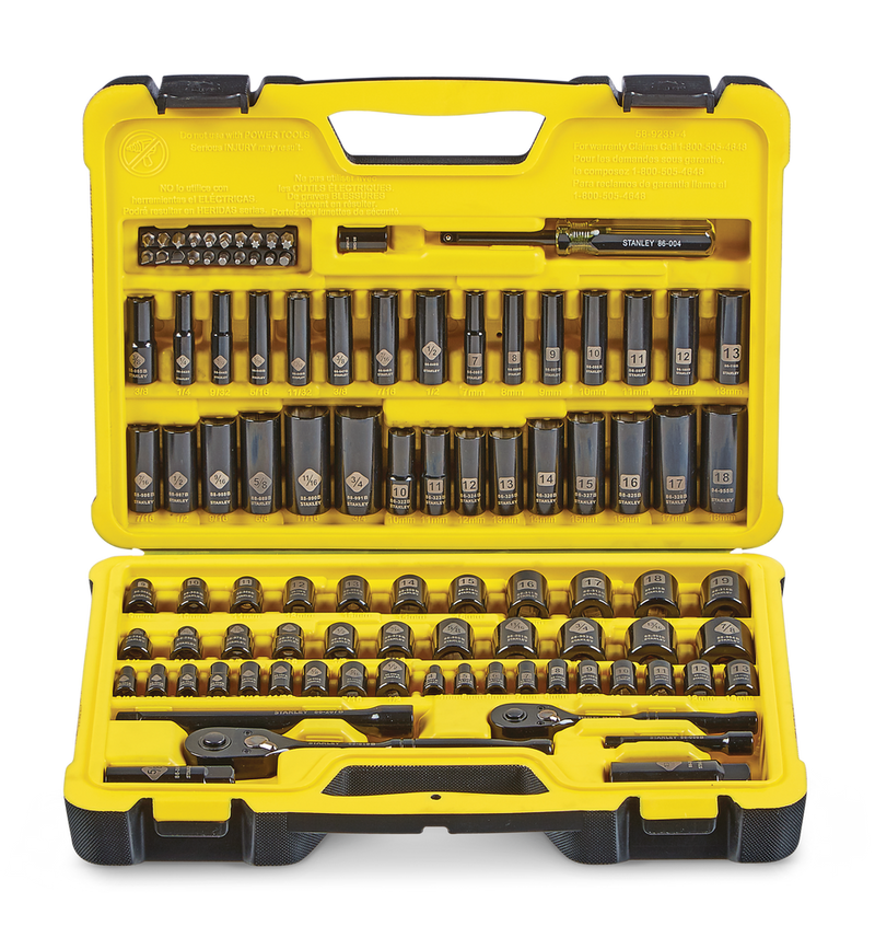 Professional Grade Black Chrome Socket Set, 99-pc, SAE/Metric V6844
