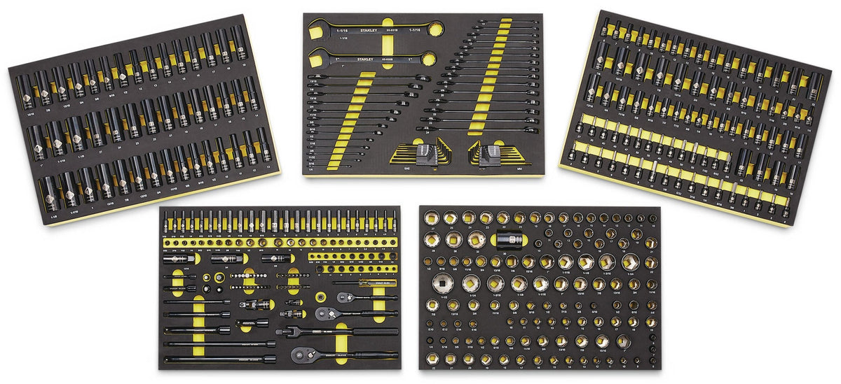 Professional Grade Black Chrome Socket Set, SAE/Metric, 427-pc
