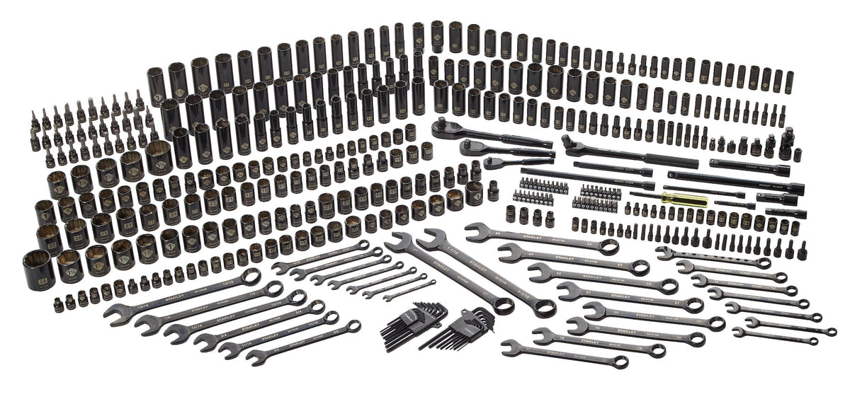 Professional Grade Black Chrome Socket Set, SAE/Metric, 427-pc