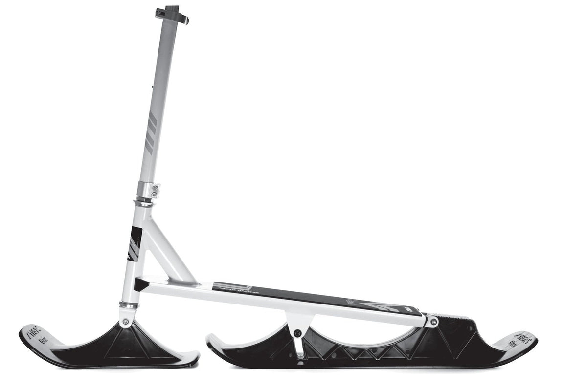 Snow Kick Free Kids' Winter Snow Ski Scooter with Height Adjustable Handle, Ages 7+