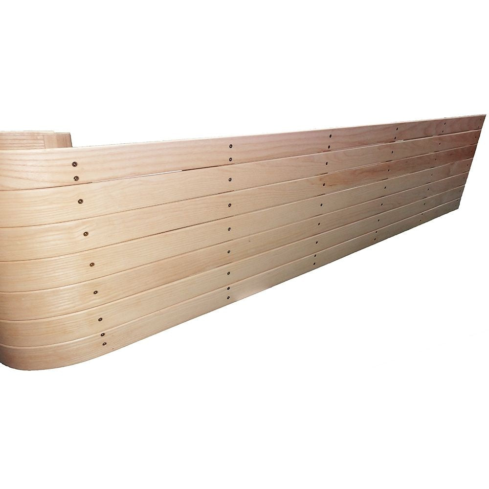 Grizzly Kids' Traditional Vintage Wooden Winter Toboggan Sled & Seat Pad, 4-ft