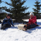 Grizzly Kids' Traditional Vintage Wooden Winter Toboggan Sled & Seat Pad, 4-ft