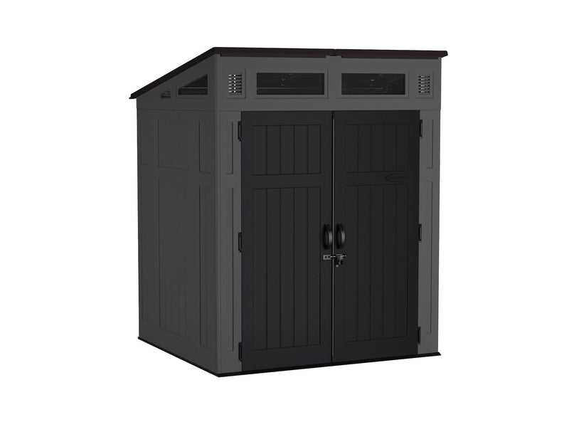 Modernist 6x5-ft Peppercorn/Black Storage Shed M3960